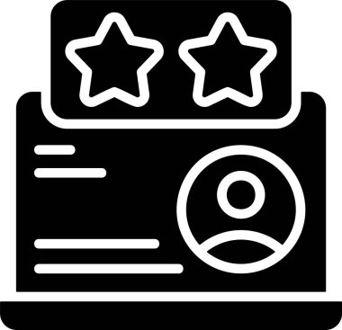 Müşteri Web simgesi vektör illüstrasyonunu Yeniden İnceleyecek