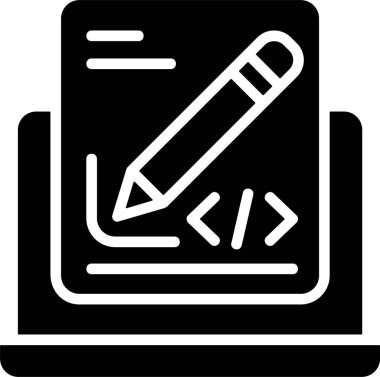 Kod Web simgesi vektör illüstrasyonunu düzenle