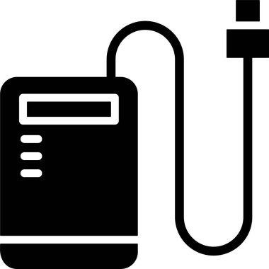 Taşınabilir Charger web simgesi vektör illüstrasyonu