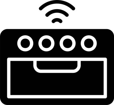 Akıllı Fırın simge vektör çizimi 