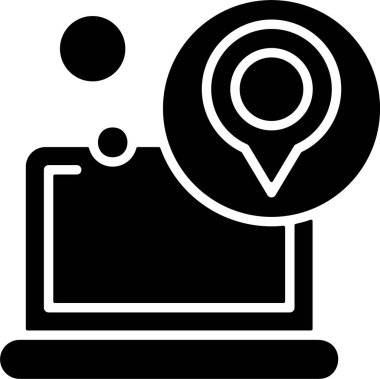 Pin konumu ikon vektör illüstrasyonu 