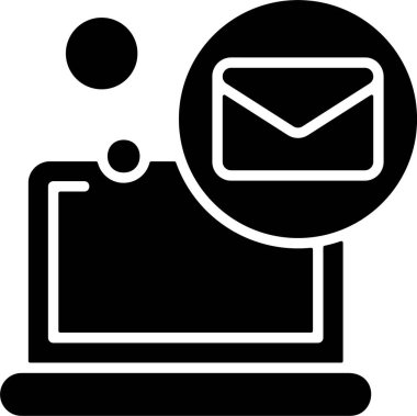 E- posta Bildirim simgesi, harf, vektör illüstrasyonu 