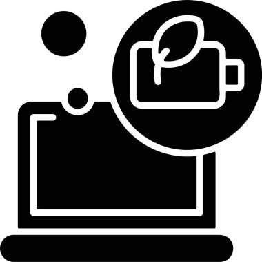 Pil tasarruflu ağ simgesi vektör illüstrasyonu