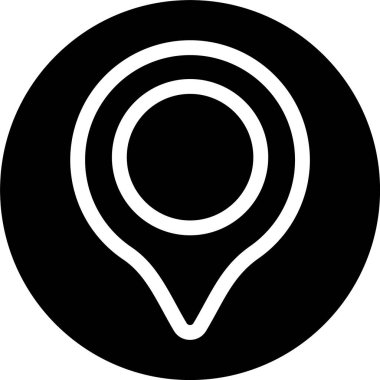 Pin konumu ikon vektör illüstrasyonu 