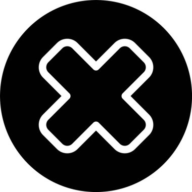 Crossmark Web simgesi vektör çizimi