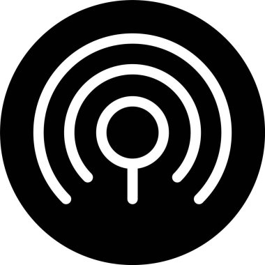 Sinyal kuvveti ağ simgesi vektör illüstrasyonu