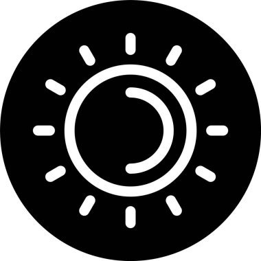 güneş web simgesi vektör illüstrasyonu