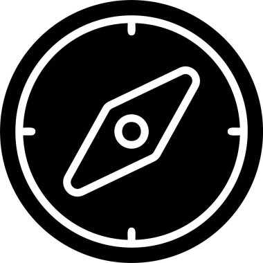 yön konsepti, pusula ikonu vektör illüstrasyonu