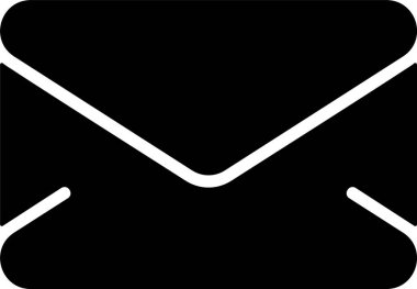 E- posta Bildirim simgesi, harf, vektör illüstrasyonu 