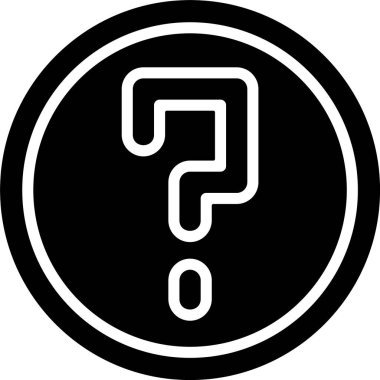 Soru işareti web simgesi vektör illüstrasyonu
