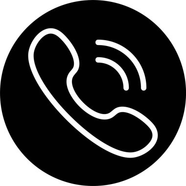 Telefon, çağrı simgesi, vektör illüstrasyonu 