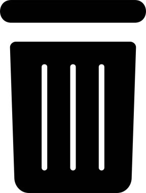 Çöp kutusu simgesi vektör illüstrasyonu 