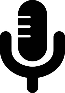 Bir mikrofon simgesinin vektör çizimi