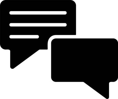 Sohbet, mesaj simgesi vektör illüstrasyonu