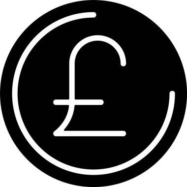 Pound Coin web simgesi vektör çizimi