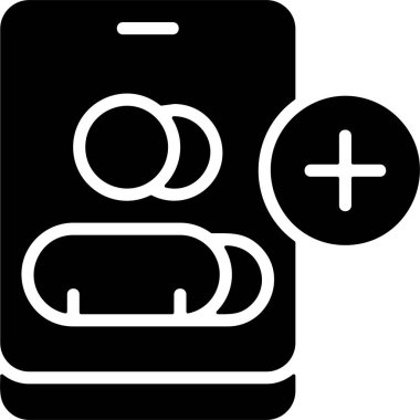 Kişileri Davet Et Web simgesi vektör illüstrasyonu 