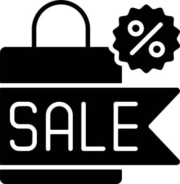 İndirim satışı simgesi vektör illüstrasyonu 