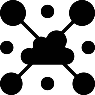 bulut hesaplama web simgesi vektör illüstrasyonu