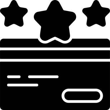  Sadakat Kartı Web simgesi vektör illüstrasyonu