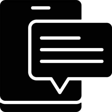 Mesaj sohbet simge vektör çizim 