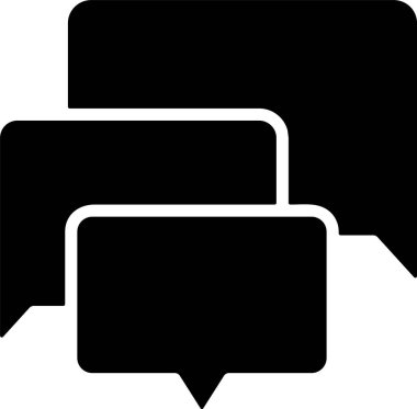 Sohbet, mesaj simgesi vektör illüstrasyonu