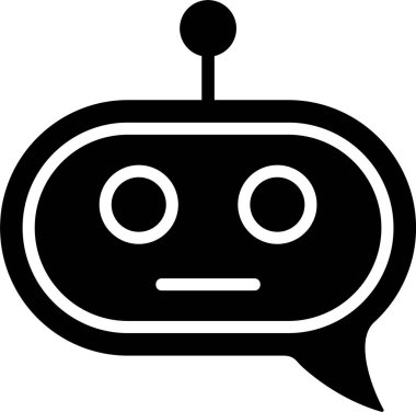 Sohbet, mesaj simgesi vektör illüstrasyonu