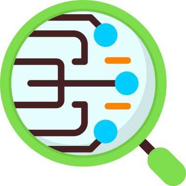  AI Araştırma Web simgesi vektör illüstrasyonu