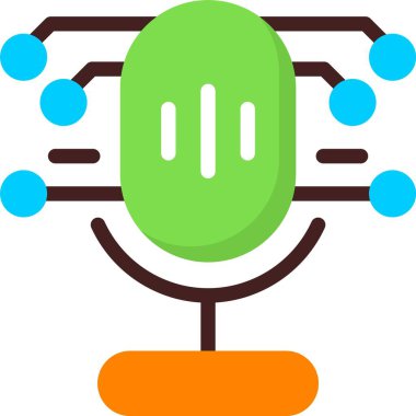  Yapay Zeka Konuşma Tanıma Ağı vektör çizimi