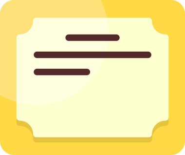 Belge. Web simgesi basit illüstrasyon