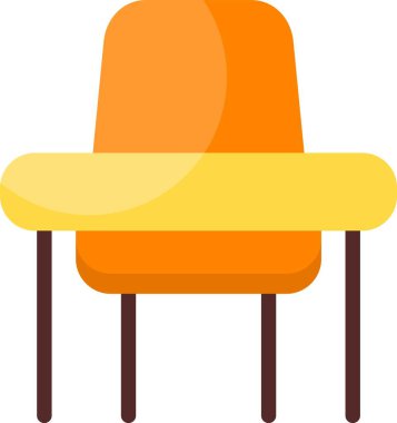 Öğrenci Masası Web simgesi vektör illüstrasyonu