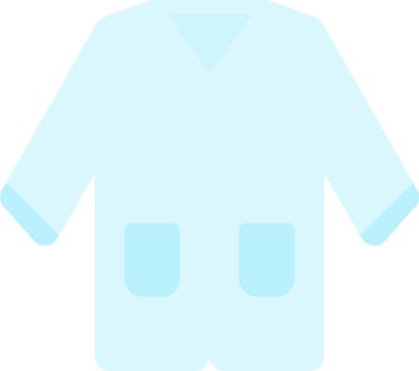 Laboratuvar Önlüğü Web simgesi vektör illüstrasyonu