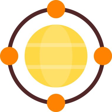 Güneş sistemi simgesi düz biçimdedir