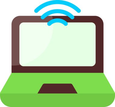 Kablosuz. Web simgesi basit illüstrasyon