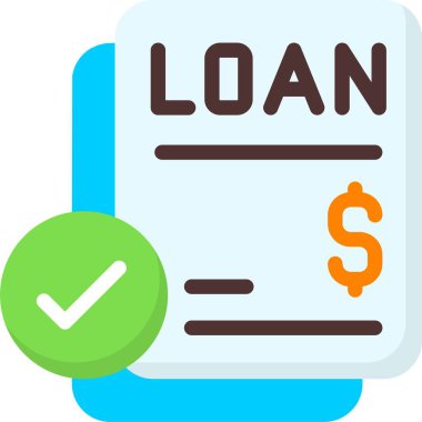 Kredi ikonu, düz stil. kredi kavramı