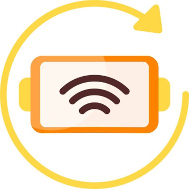 Sanal gerçeklik web simgesi vektör illüstrasyonu