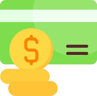 Ödeme Yöntemi Web simgesi vektör illüstrasyonu