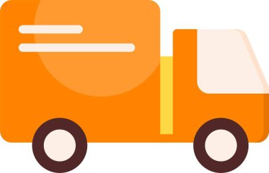 dağıtım kamyonu taşıma simgesi vektör çizimi 