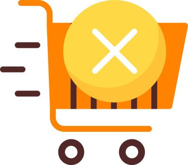 Alışveriş Terk Edilmiş Web simgesi vektör illüstrasyonu