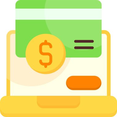 Ödeme Yöntemi Web simgesi vektör illüstrasyonu