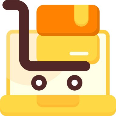 alışveriş sepeti simgesini işaret illüstrasyon vektör 