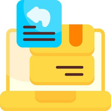 İade Politikası web simgesi vektör çizimi