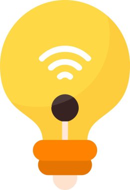 Akıllı ampul ikonu vektör illüstrasyonu 