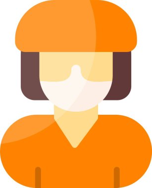 Kadın Cerrah Web simgesi vektör illüstrasyonu