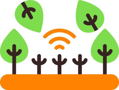 Smart Garden simge vektör illüstrasyonu 