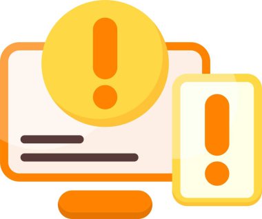 Siber Saldırı web simgesi vektör illüstrasyonu