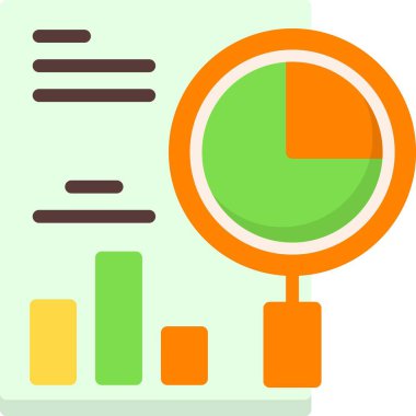 veri analizi arama simgesi vektör çizimi 