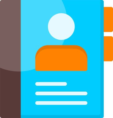 Kişi Kitabı web simgesi vektör illüstrasyonu