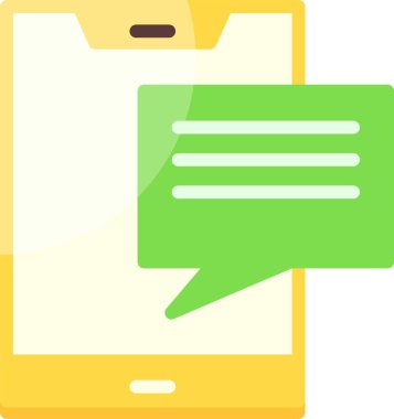 Mesaj sohbet simge vektör çizim 