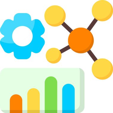 Bayes Ağı Web simgesi vektör illüstrasyonu