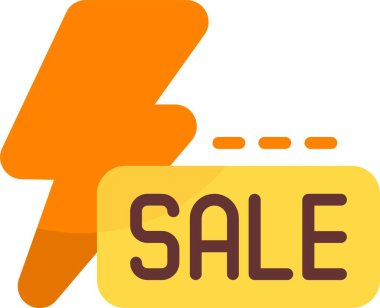 İndirim satışı simgesi vektör illüstrasyonu 